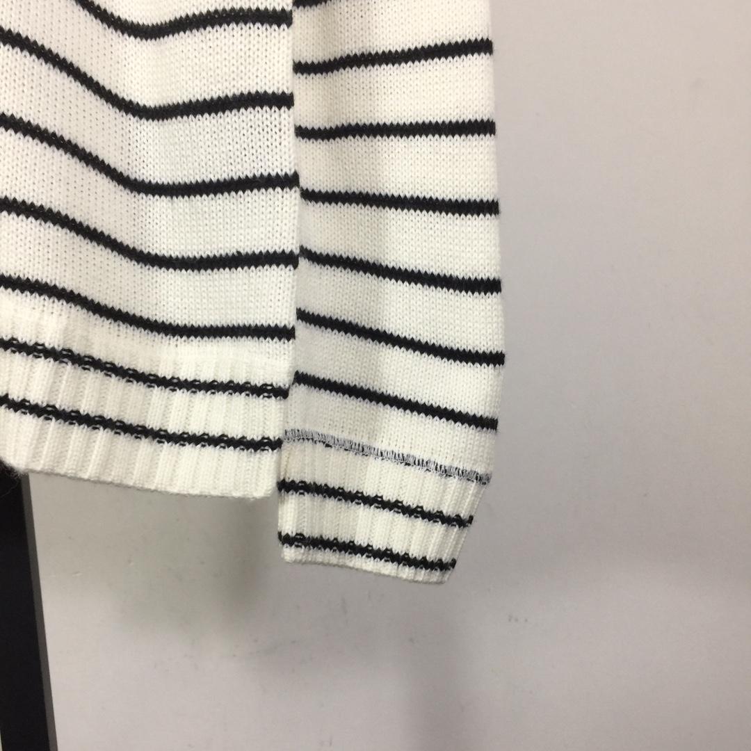 Prada Intarsia-logo Striped Cashmere Jumper - PerfectKickZ