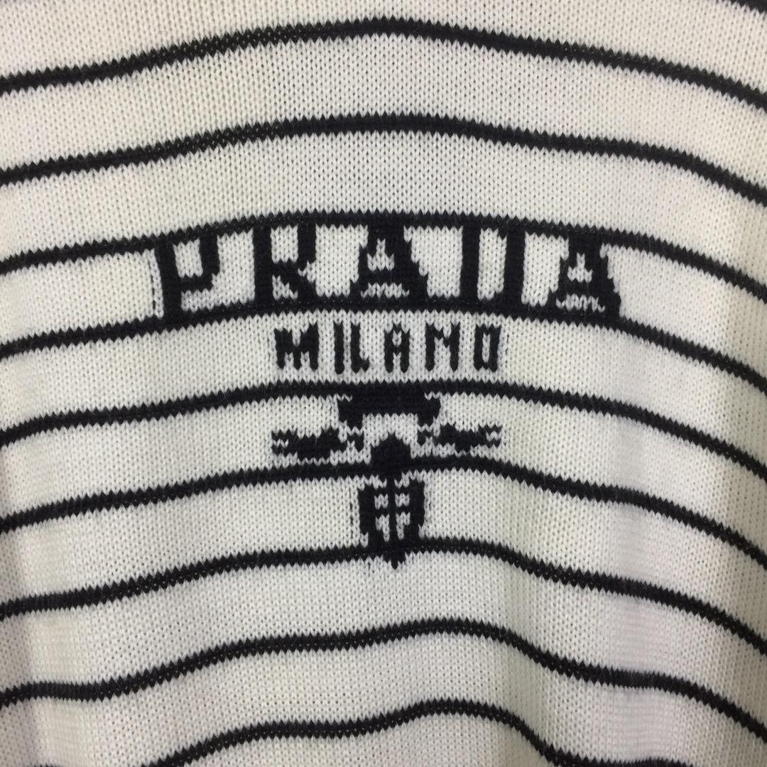 Prada Intarsia-logo Striped Cashmere Jumper - PerfectKickZ