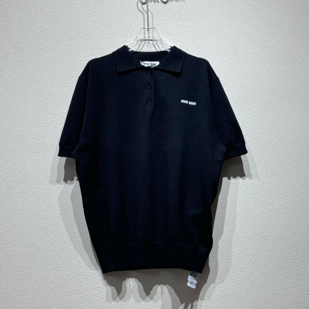 Miu Miu Cotton Piqué Polo Shirt - PerfectKickZ
