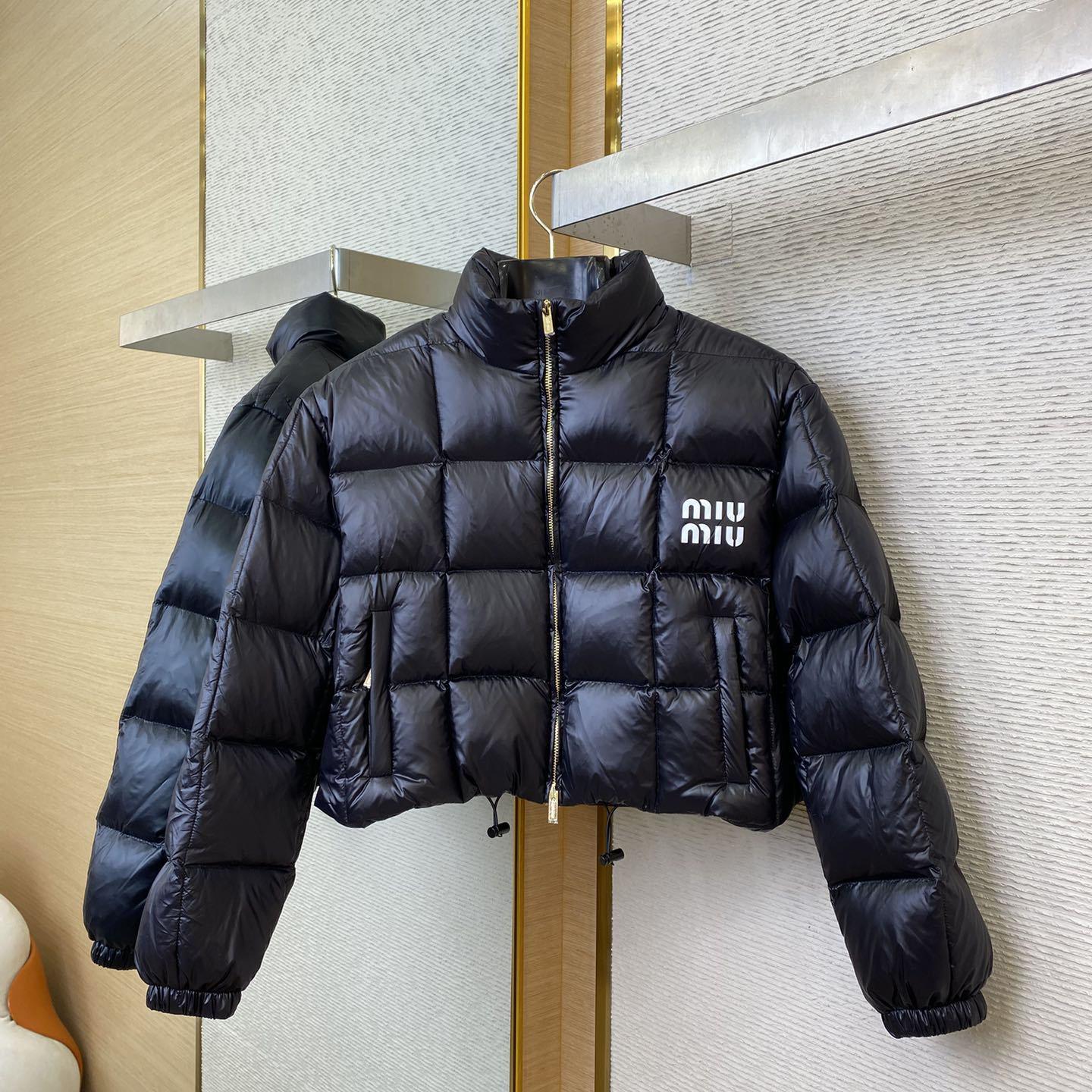 Miu Miu Cropped Down Jacket 'Black' - PerfectKickZ