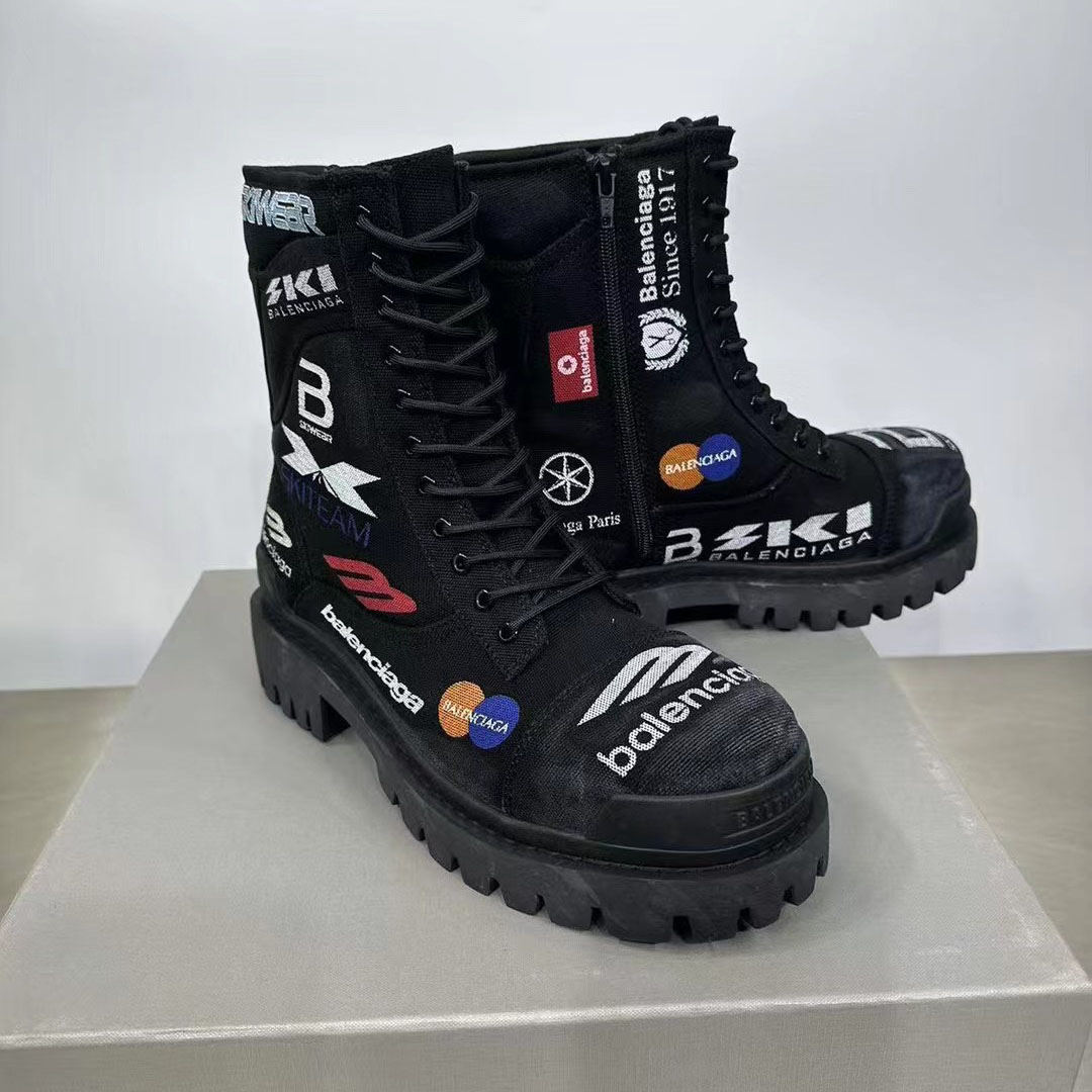 Balenciaga Combat Strike 20mm Boot In Black - PerfectKickZ