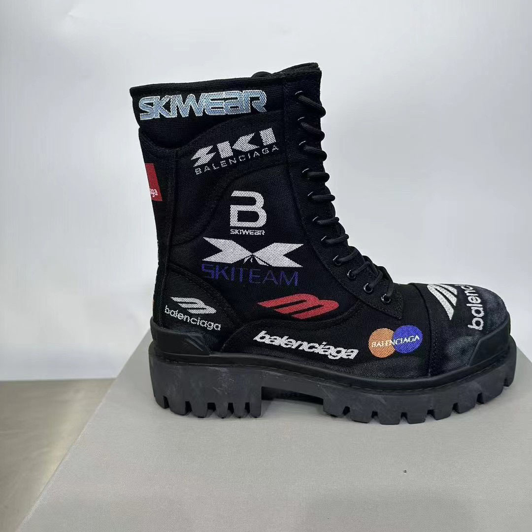 Balenciaga Combat Strike 20mm Boot In Black - PerfectKickZ