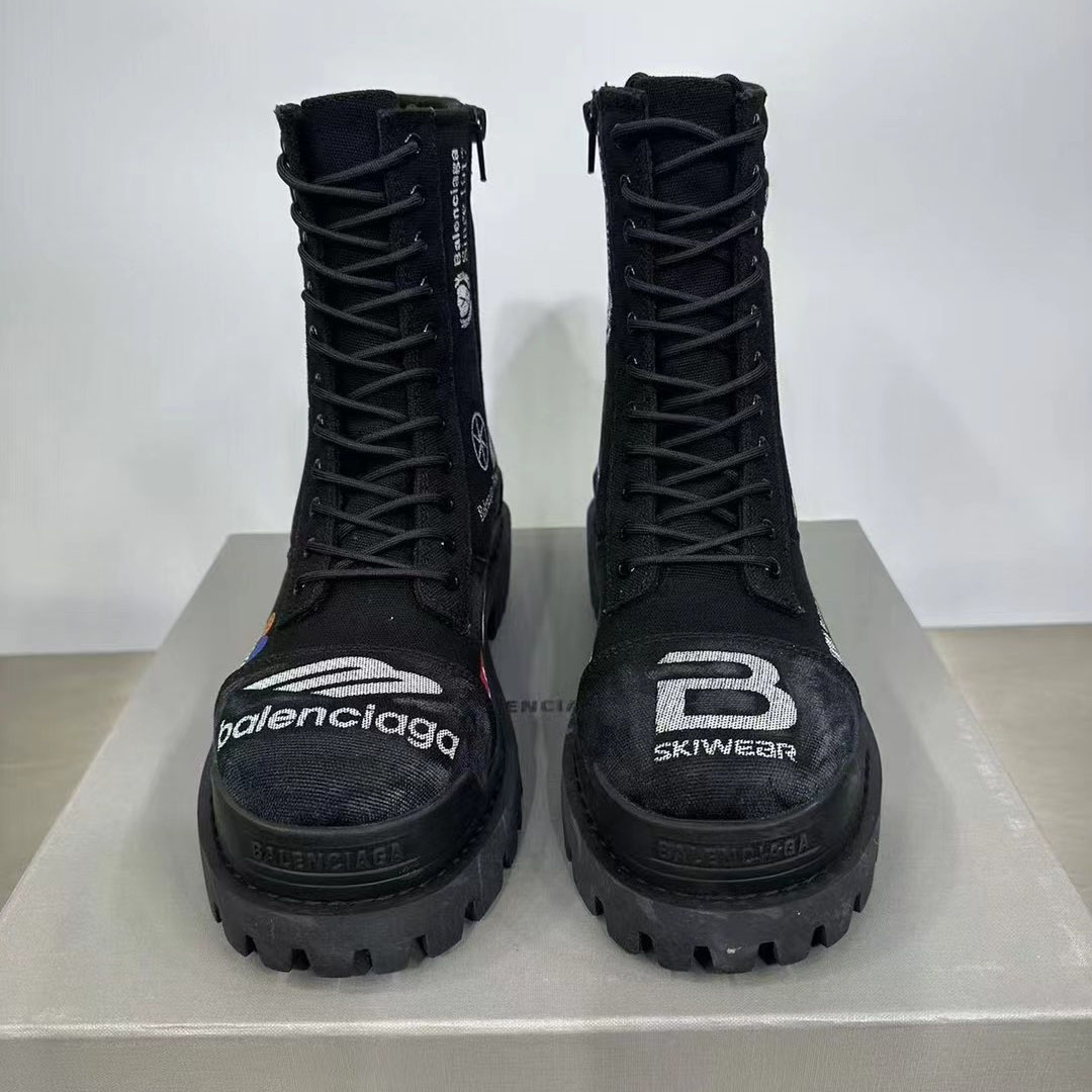 Balenciaga Combat Strike 20mm Boot In Black - PerfectKickZ