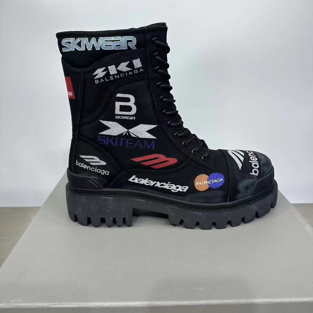 Balenciaga Combat Strike 20mm Boot In Black - PerfectKickZ