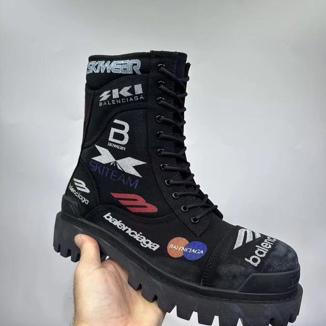Balenciaga Combat Strike 20mm Boot In Black - PerfectKickZ