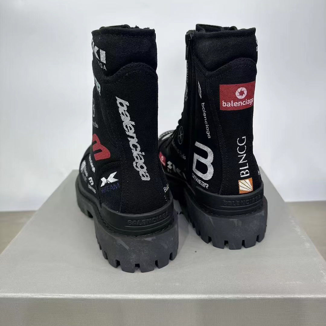 Balenciaga Combat Strike 20mm Boot In Black - PerfectKickZ