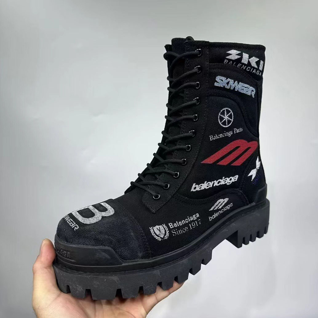 Balenciaga Combat Strike 20mm Boot In Black - PerfectKickZ