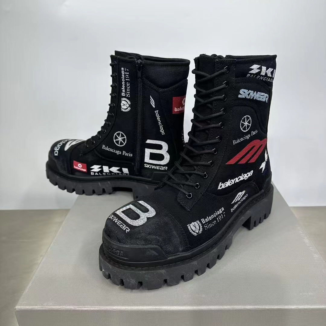 Balenciaga Combat Strike 20mm Boot In Black - PerfectKickZ