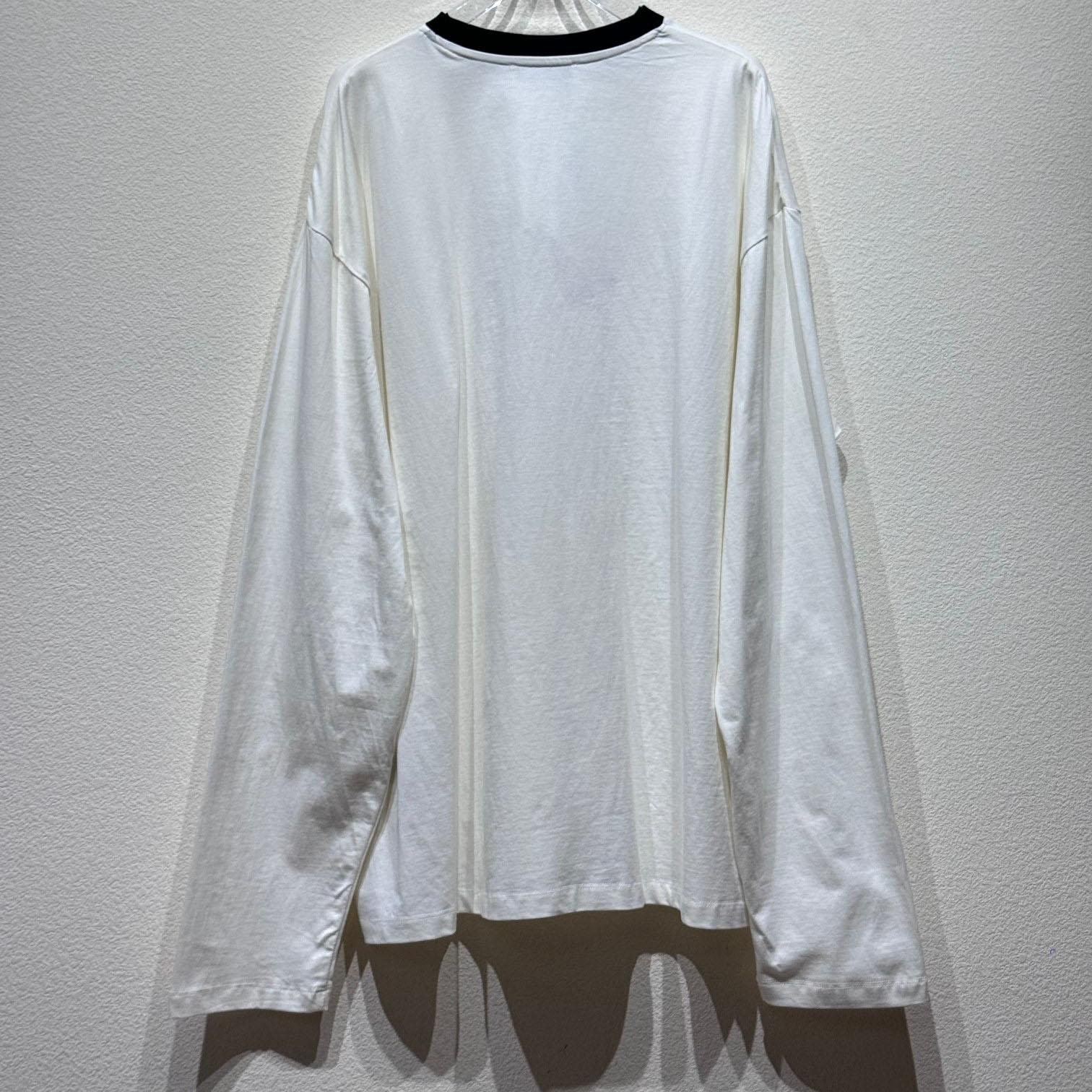Miu Miu Long Sleeve Cotton T-shirt - PerfectKickZ