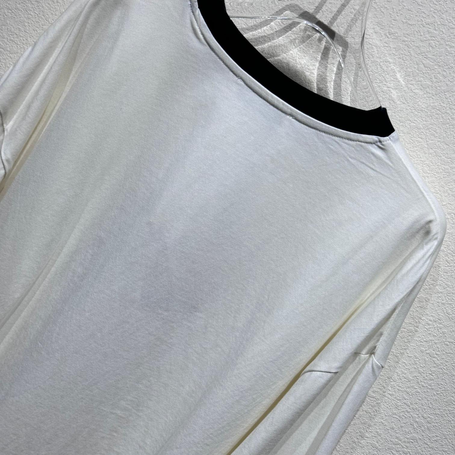 Miu Miu Long Sleeve Cotton T-shirt - PerfectKickZ