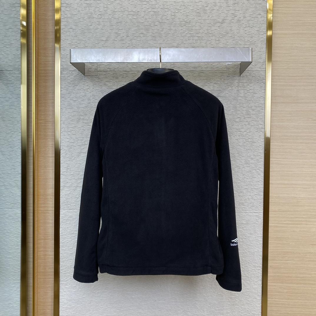Balenciaga 3B Sports Icon Zip-Up Jacket In Black - PerfectKickZ