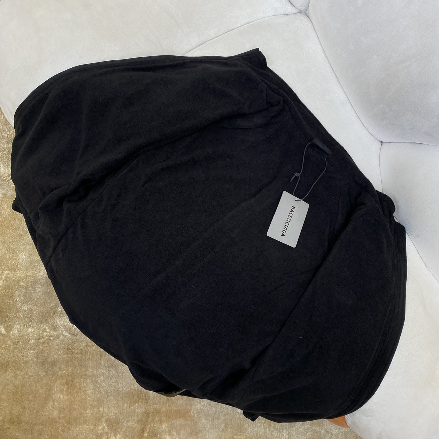 Balenciaga 3B Sports Icon Zip-Up Jacket In Black - PerfectKickZ