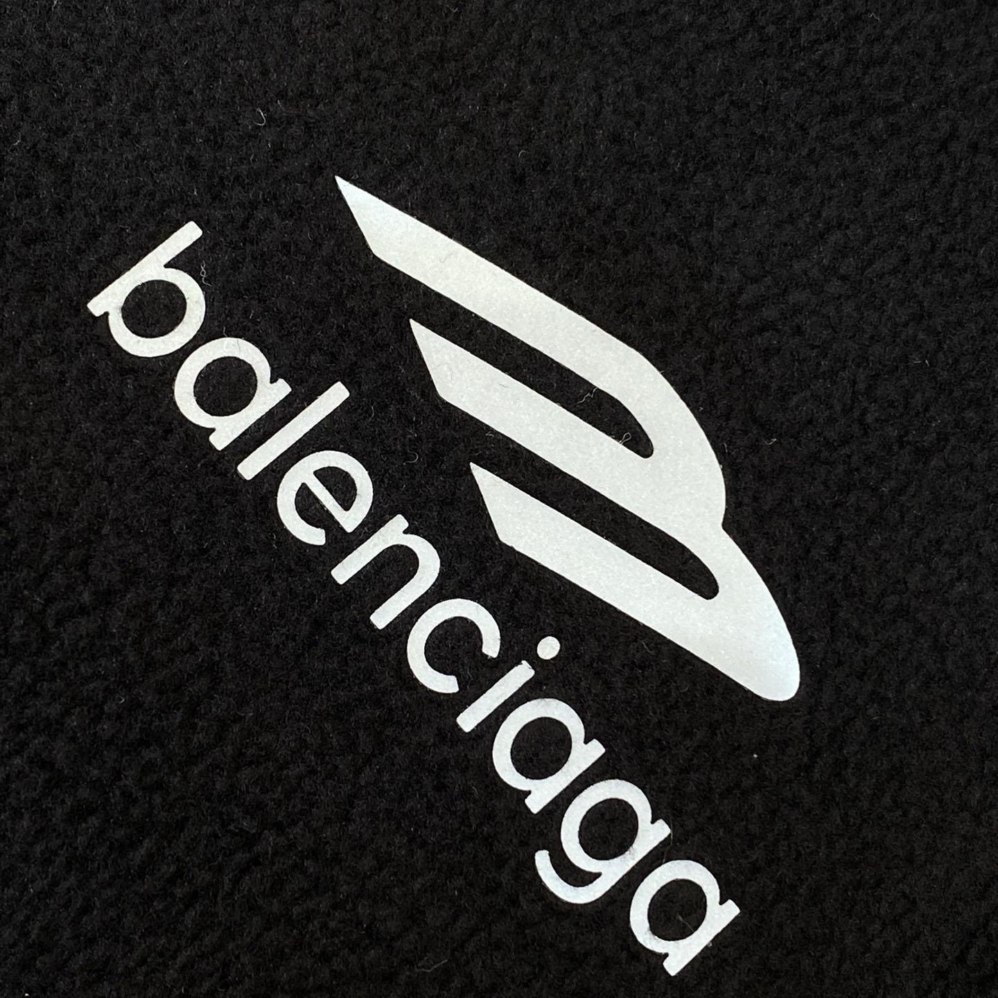 Balenciaga 3B Sports Icon Zip-Up Jacket In Black - PerfectKickZ