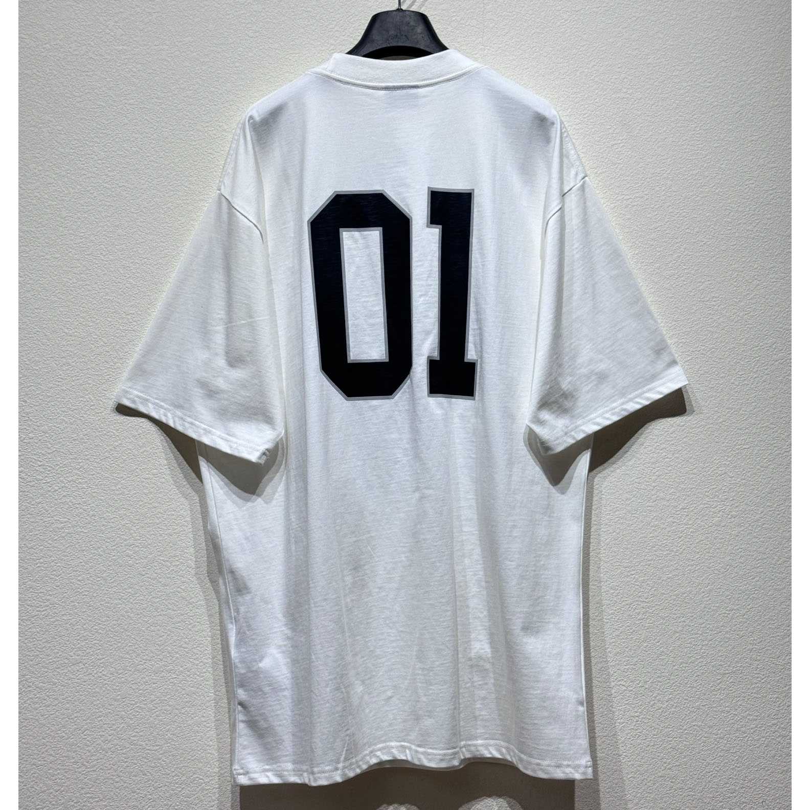 Balenciaga Basketball Series - Oversized T-Shirt In Off White - PerfectKickZ