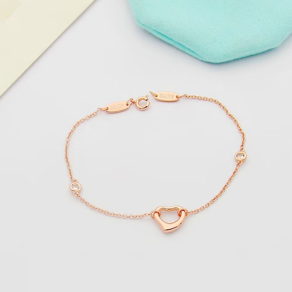 Tiffany & Co. Elsa Peretti® Diamonds by the Yard® Open Heart Bracelet - PerfectKickZ