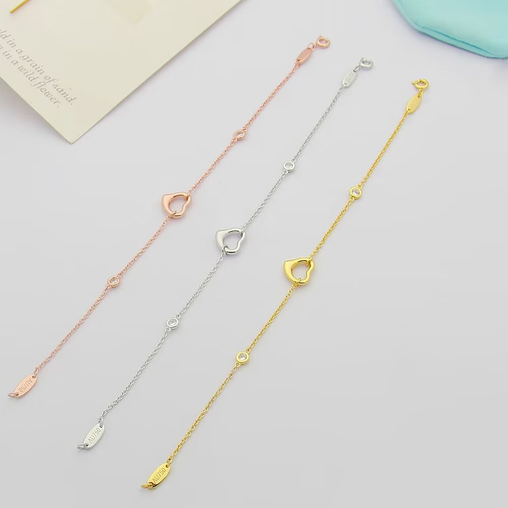 Tiffany & Co. Elsa Peretti® Diamonds by the Yard® Open Heart Bracelet - PerfectKickZ