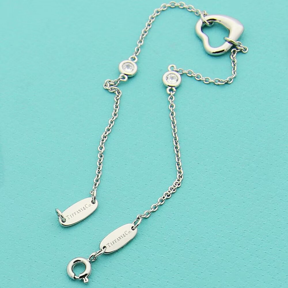 Tiffany & Co. Elsa Peretti® Diamonds by the Yard® Open Heart Bracelet - PerfectKickZ