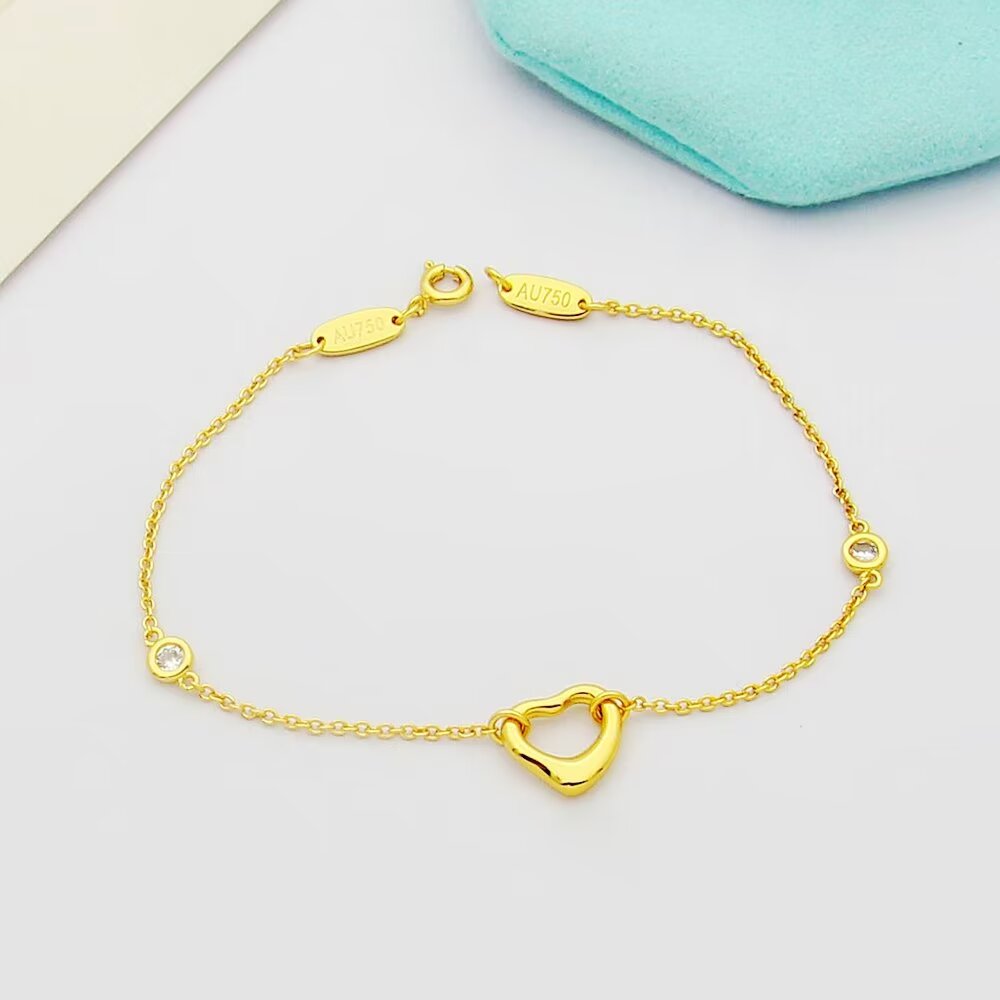 Tiffany & Co. Elsa Peretti® Diamonds by the Yard® Open Heart Bracelet - PerfectKickZ