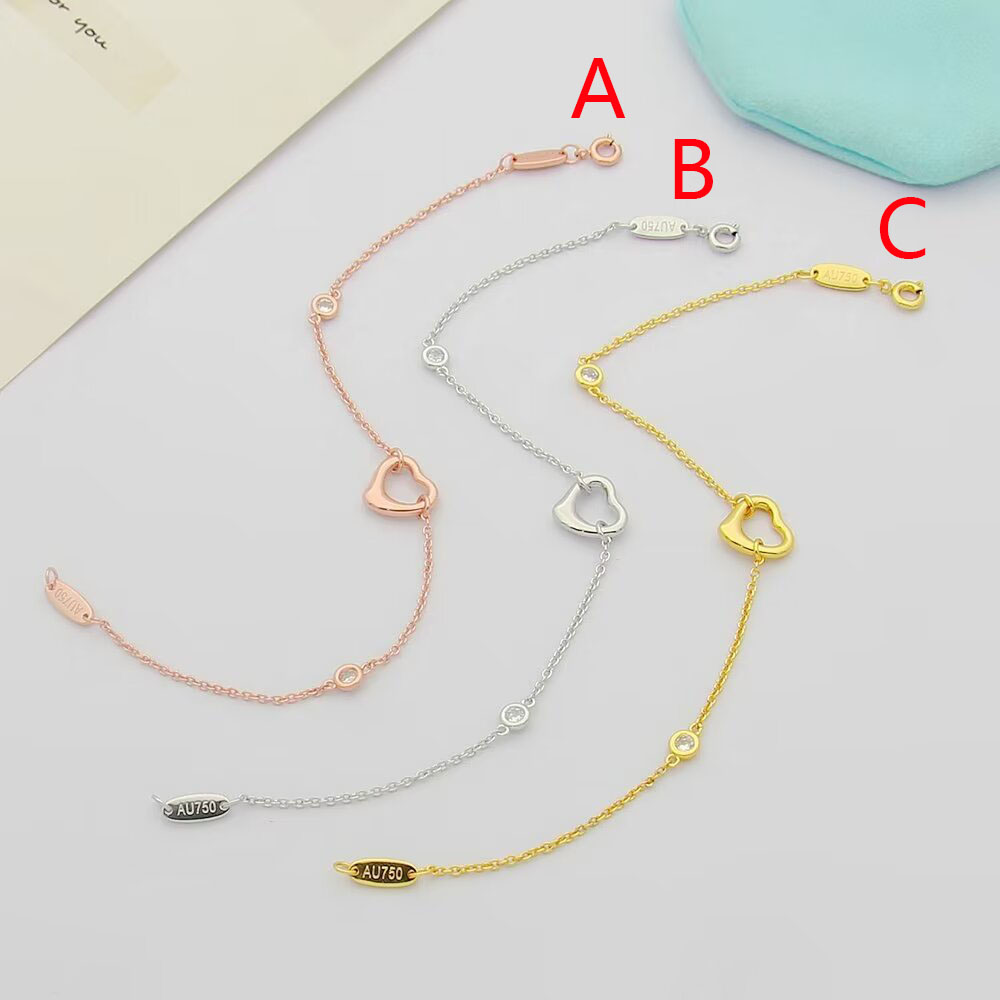 Tiffany & Co. Elsa Peretti® Diamonds by the Yard® Open Heart Bracelet - PerfectKickZ