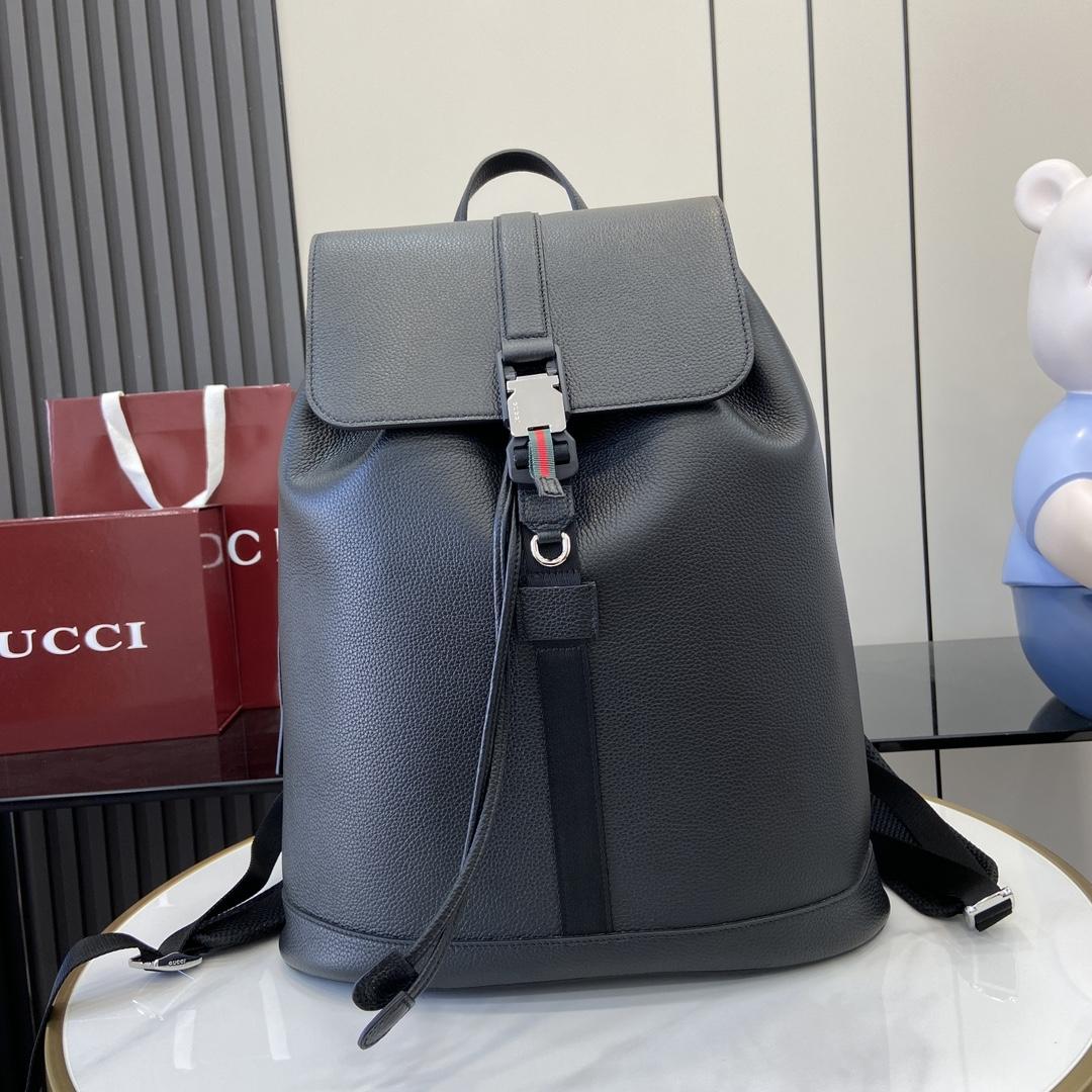 Gucci Large Backpack With Web - PerfectKickZ
