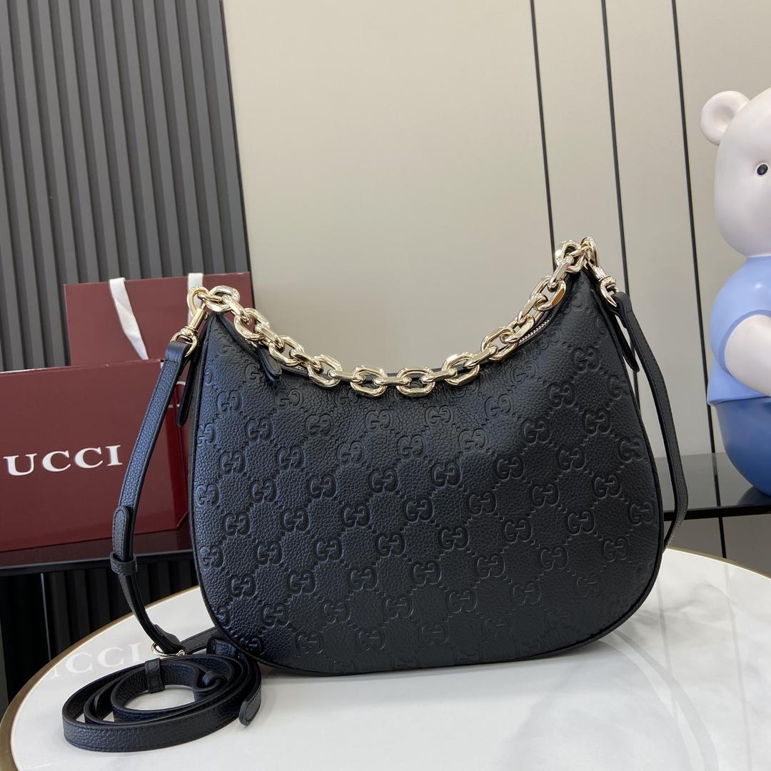 Gucci GG Emblem Medium Shoulder Bag - PerfectKickZ