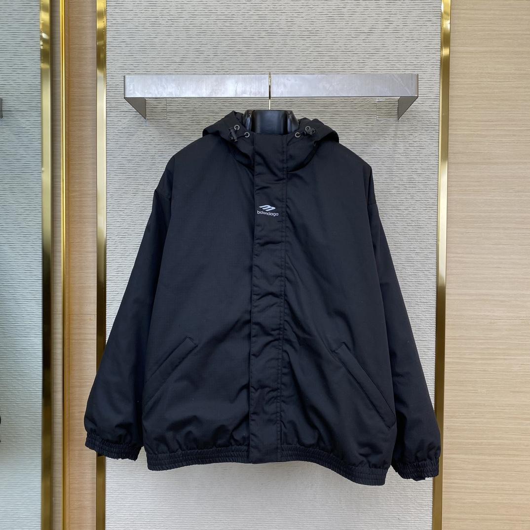 Balenciaga 3B Sports Icon Ski Parka In Black  - PerfectKickZ