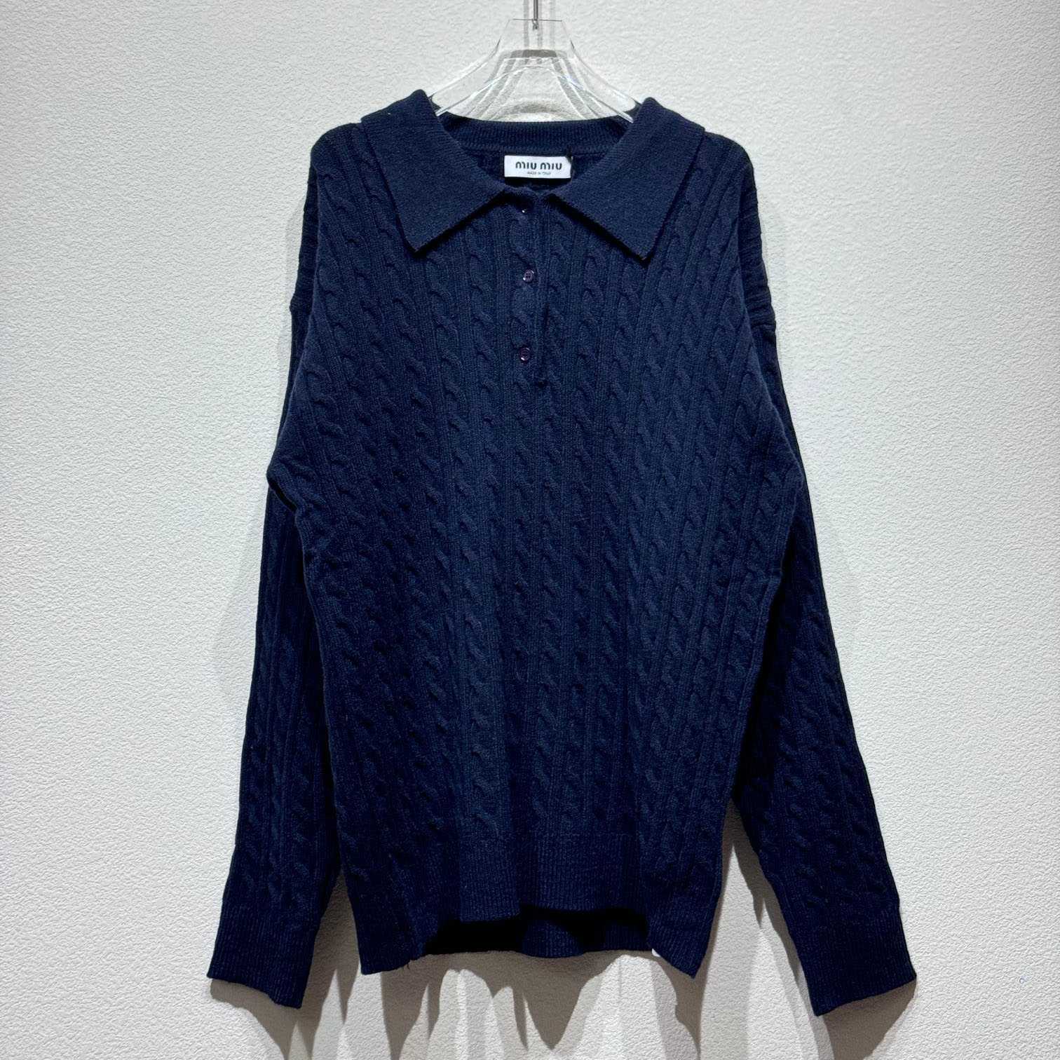 Miu Miu Cashmere Knit Polo Shirt - PerfectKickZ