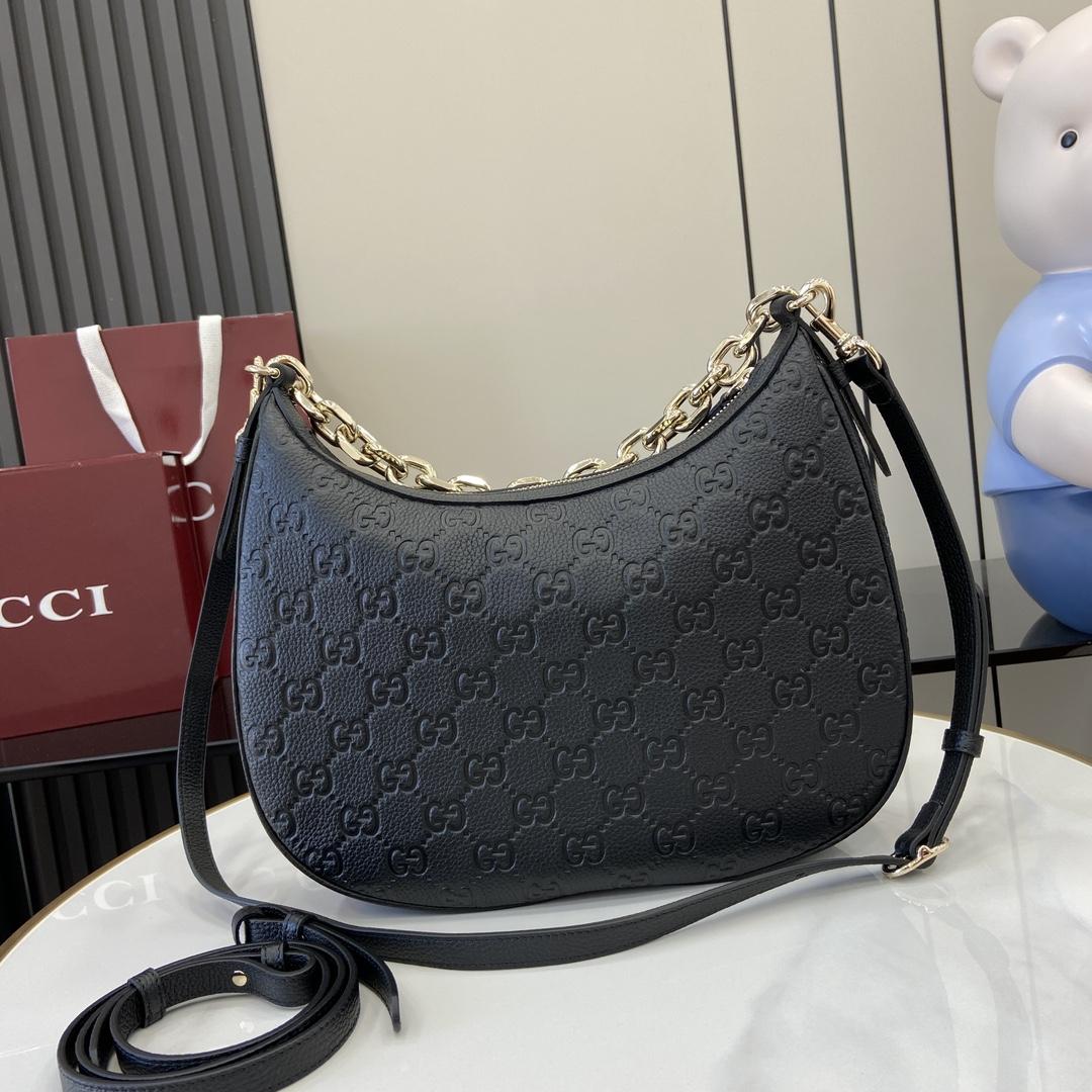 Gucci GG Emblem Medium Shoulder Bag - PerfectKickZ