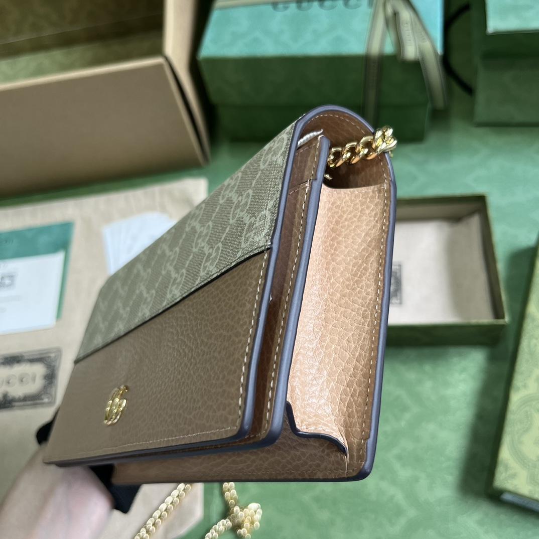 Gucci GGG Marmont Mini Chain Wallet - PerfectKickZ