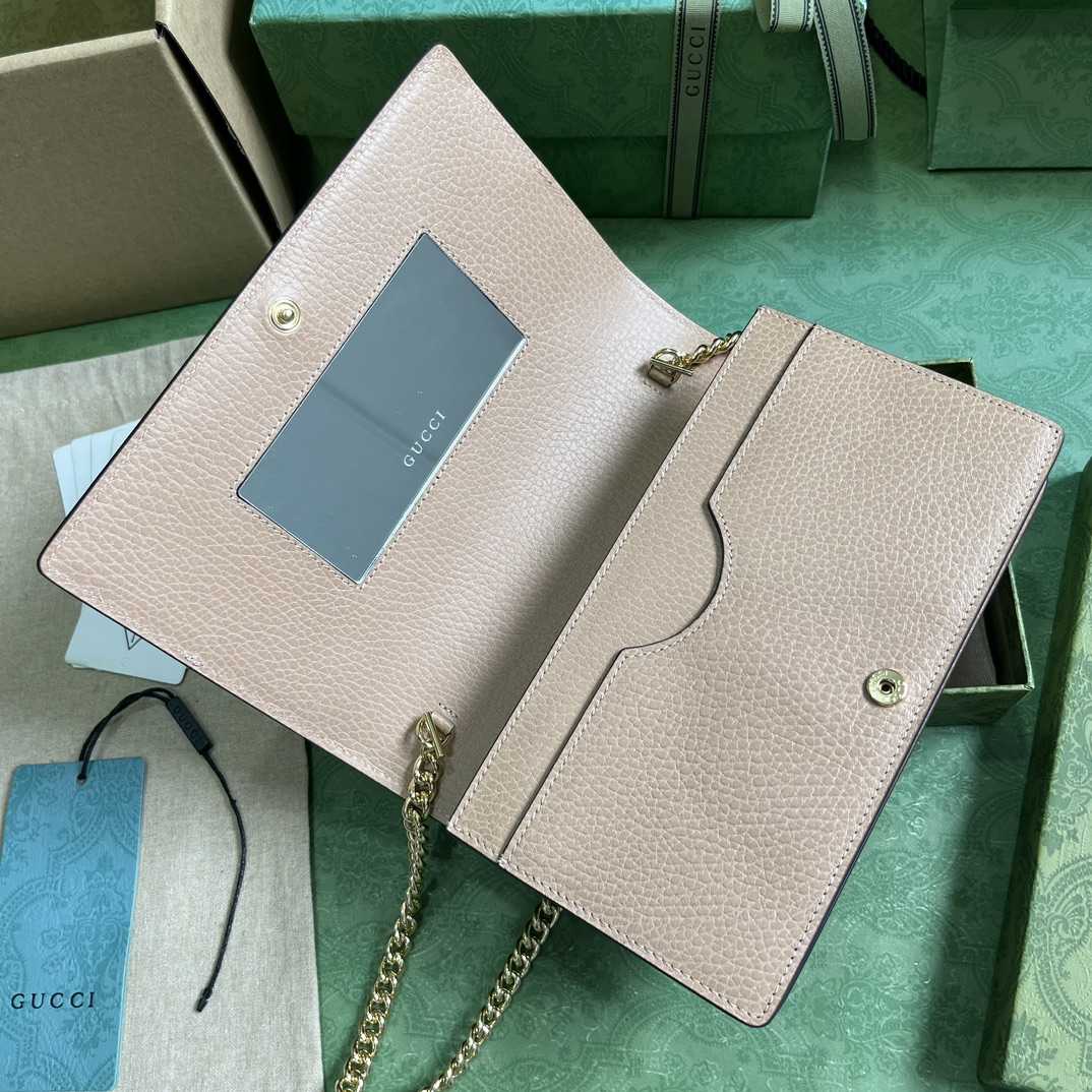 Gucci GGG Marmont Mini Chain Wallet - PerfectKickZ