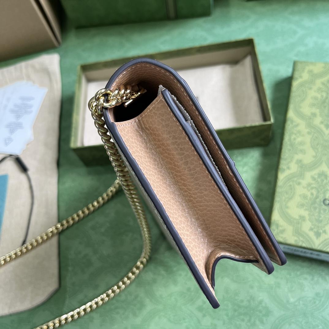 Gucci GGG Marmont Mini Chain Wallet - PerfectKickZ