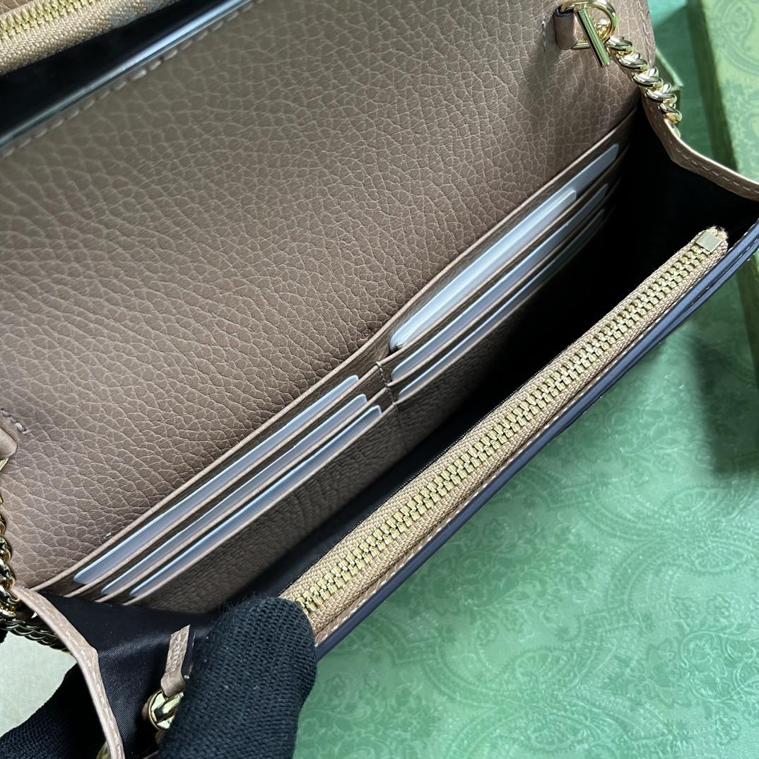 Gucci GGG Marmont Mini Chain Wallet - PerfectKickZ