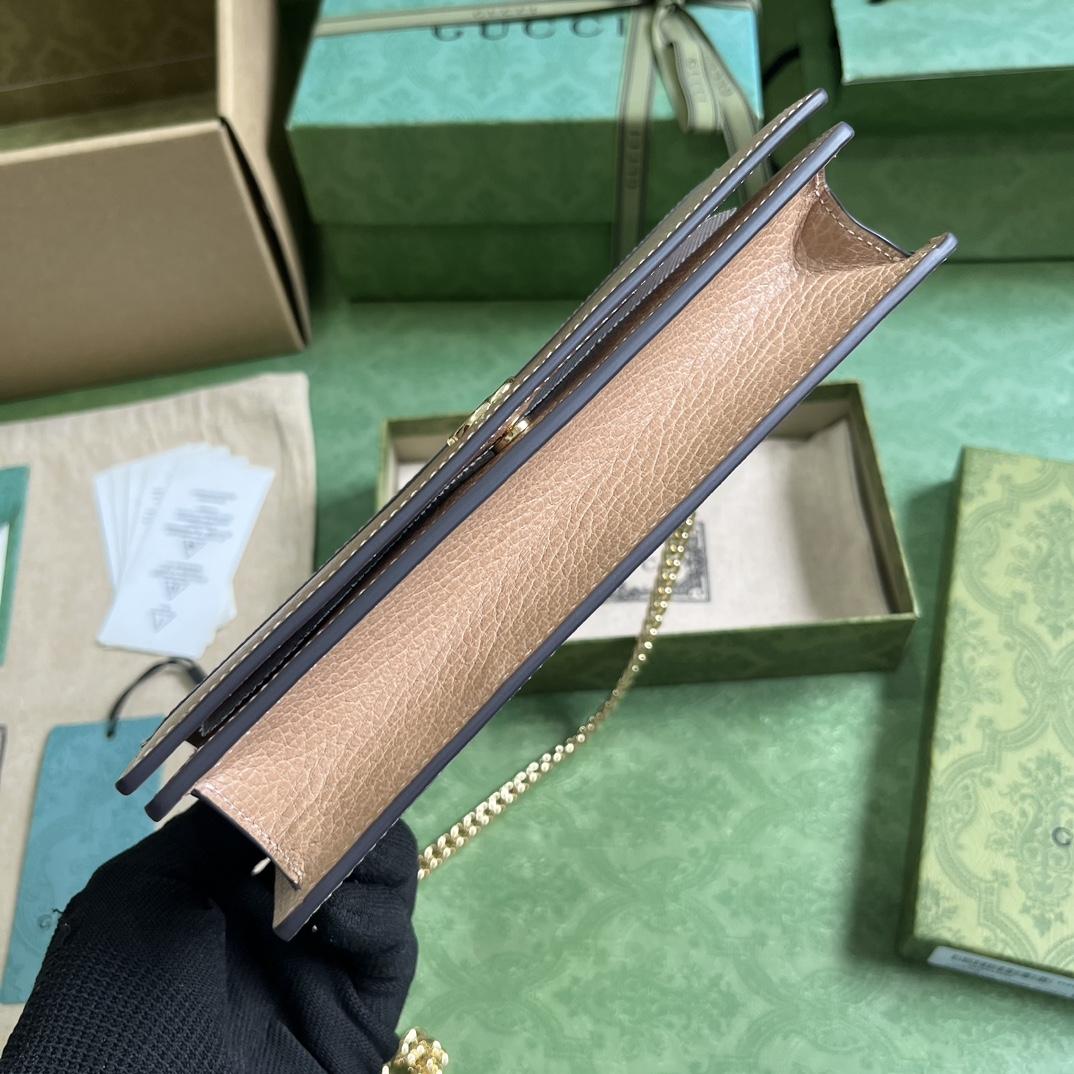 Gucci GGG Marmont Mini Chain Wallet - PerfectKickZ