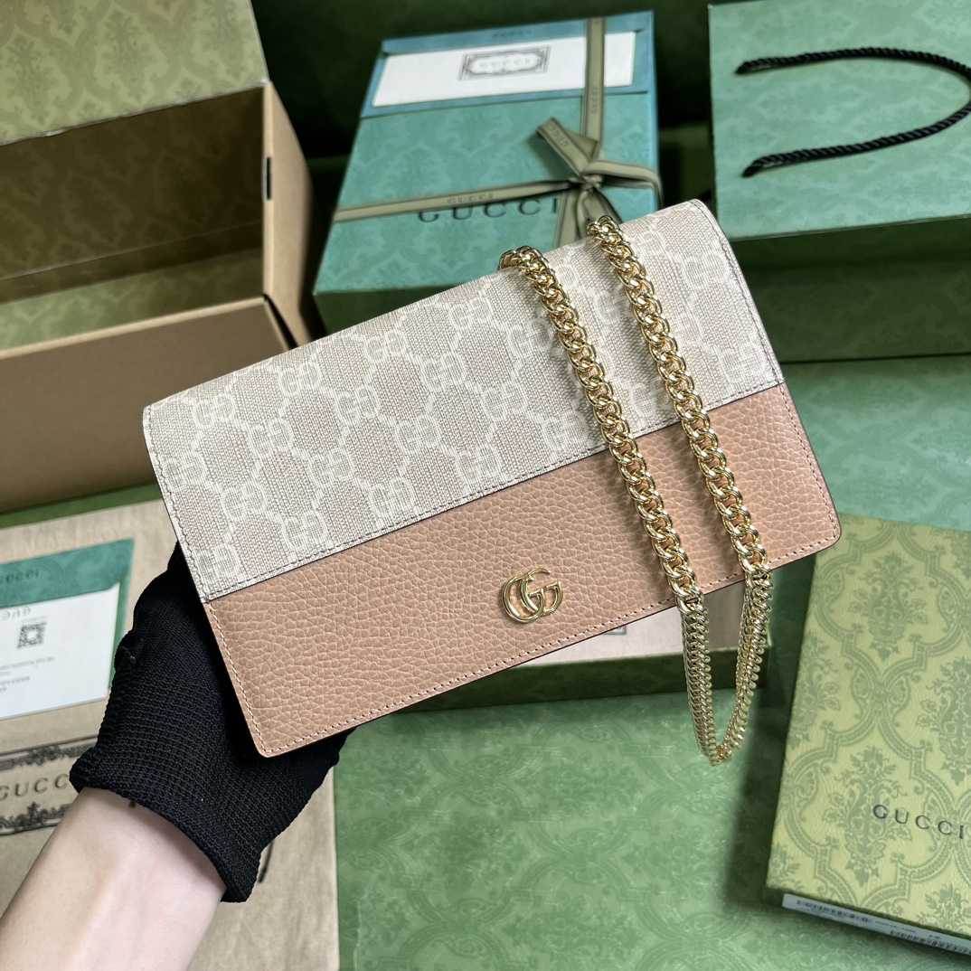 Gucci GGG Marmont Mini Chain Wallet - PerfectKickZ