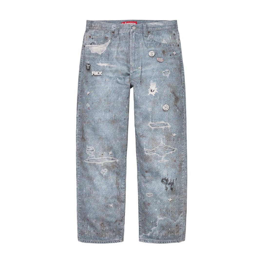 Supreme HJR Trompe L'oeil Loose Fit Jean 'Blue' - PerfectKickZ