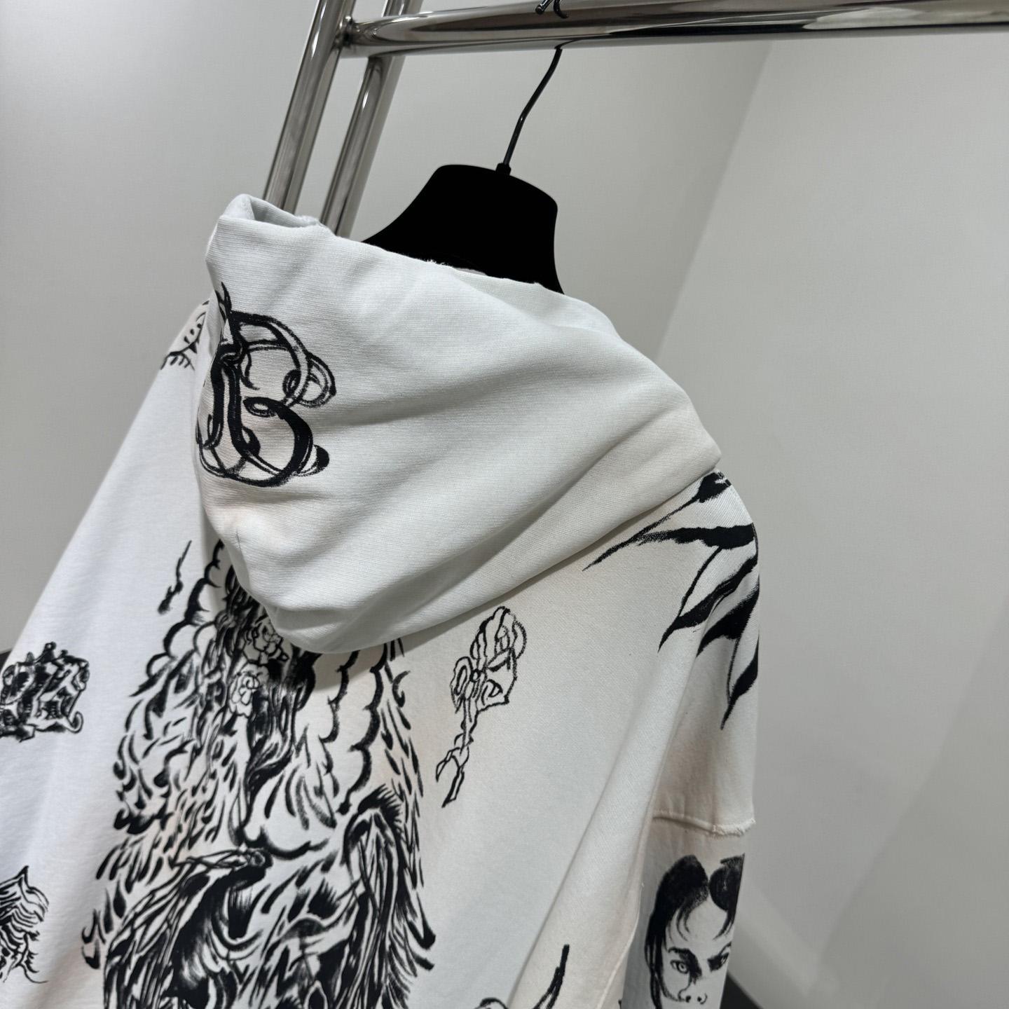 Balenciaga Medium Fit Zip-Up Hoodie - PerfectKickZ