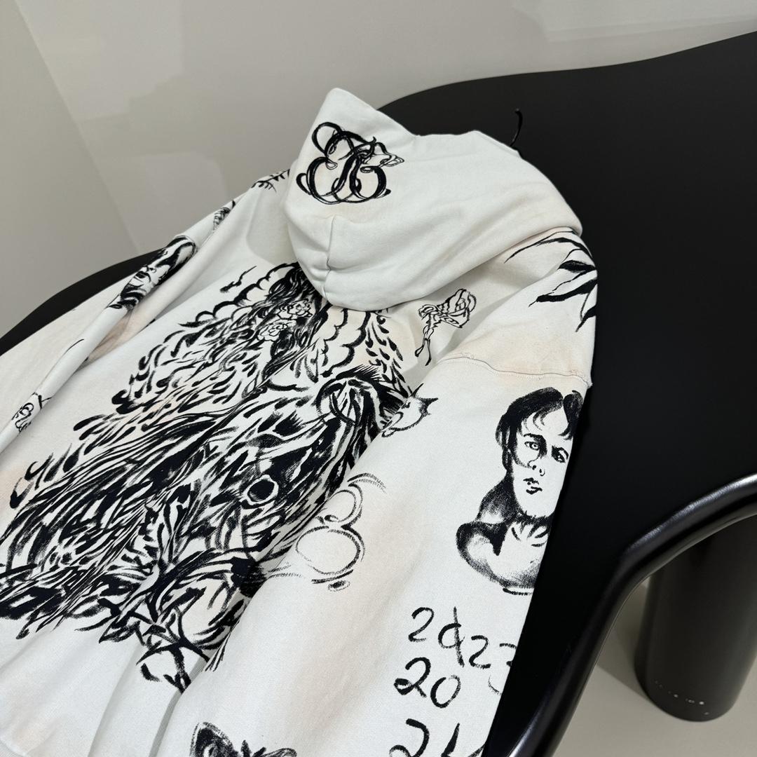 Balenciaga Medium Fit Zip-Up Hoodie - PerfectKickZ