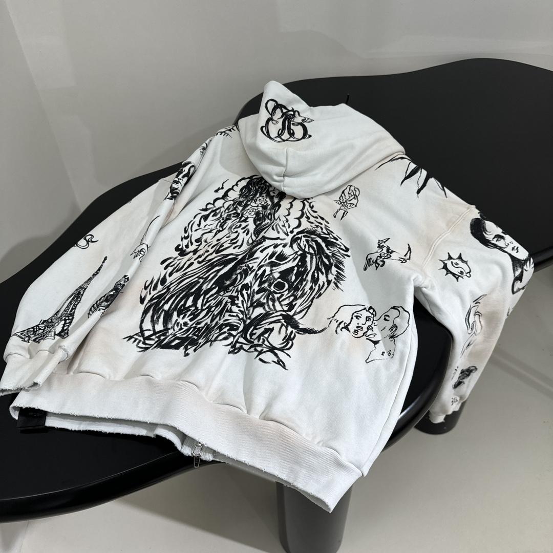 Balenciaga Medium Fit Zip-Up Hoodie - PerfectKickZ