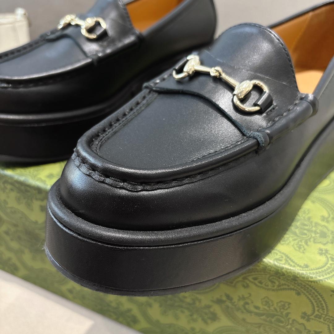 Gucci Women's Horsebit Wedge Loafer - PerfectKickZ