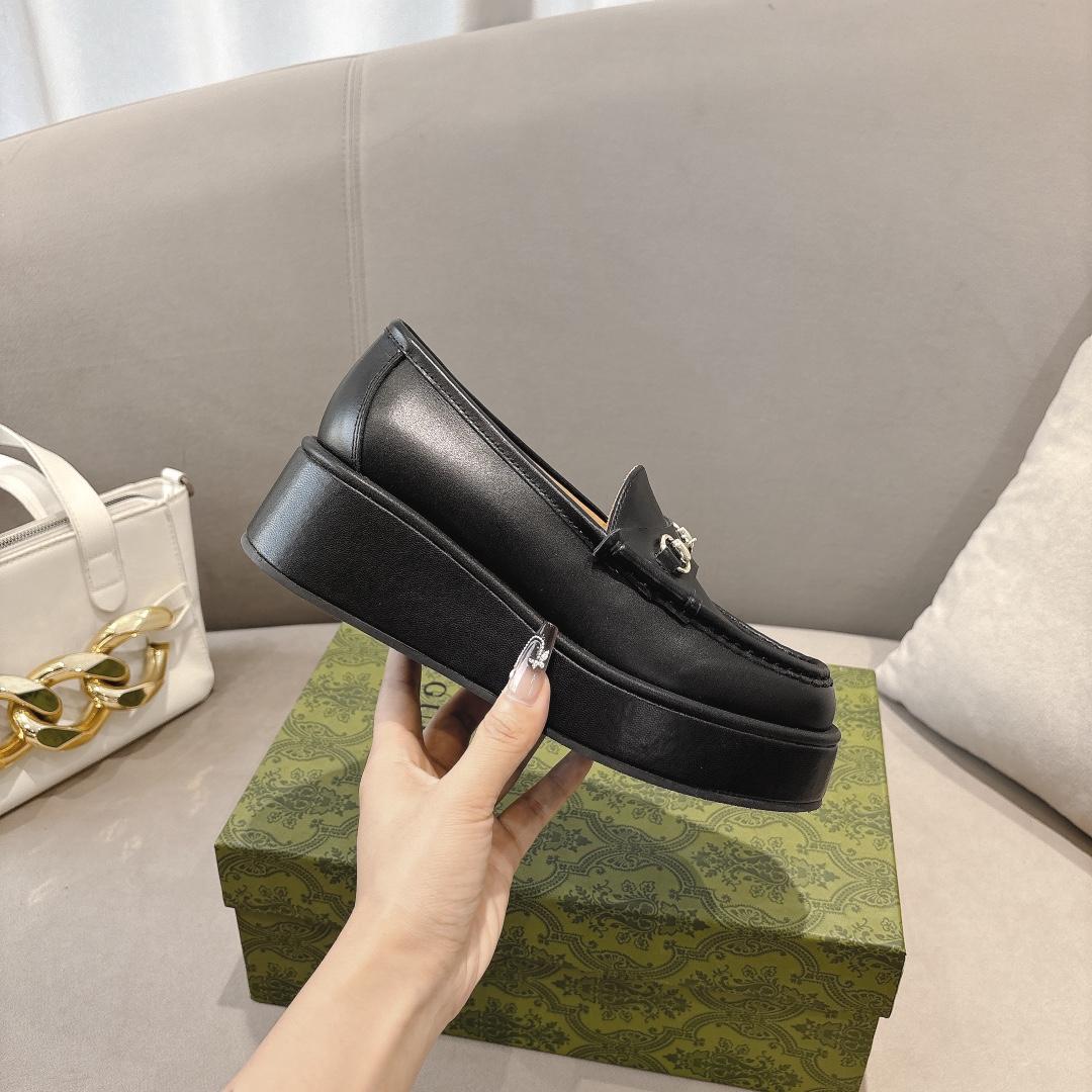 Gucci Women's Horsebit Wedge Loafer - PerfectKickZ
