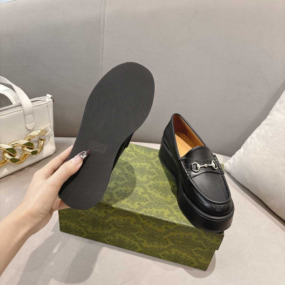 Gucci Women's Horsebit Wedge Loafer - PerfectKickZ
