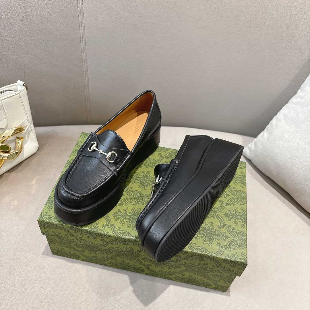 Gucci Women's Horsebit Wedge Loafer - PerfectKickZ