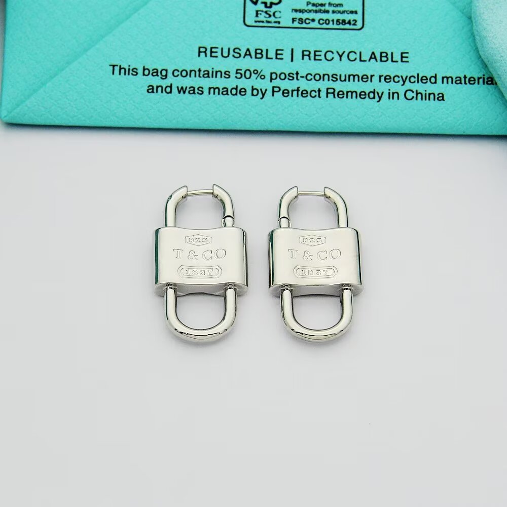 Tiffany & Co. Double Lock Drop Earrings - PerfectKickZ