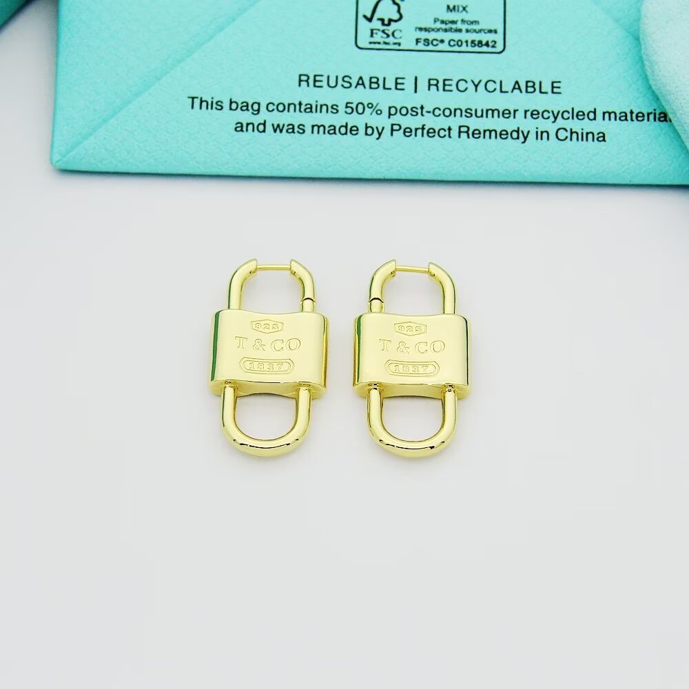 Tiffany & Co. Double Lock Drop Earrings - PerfectKickZ