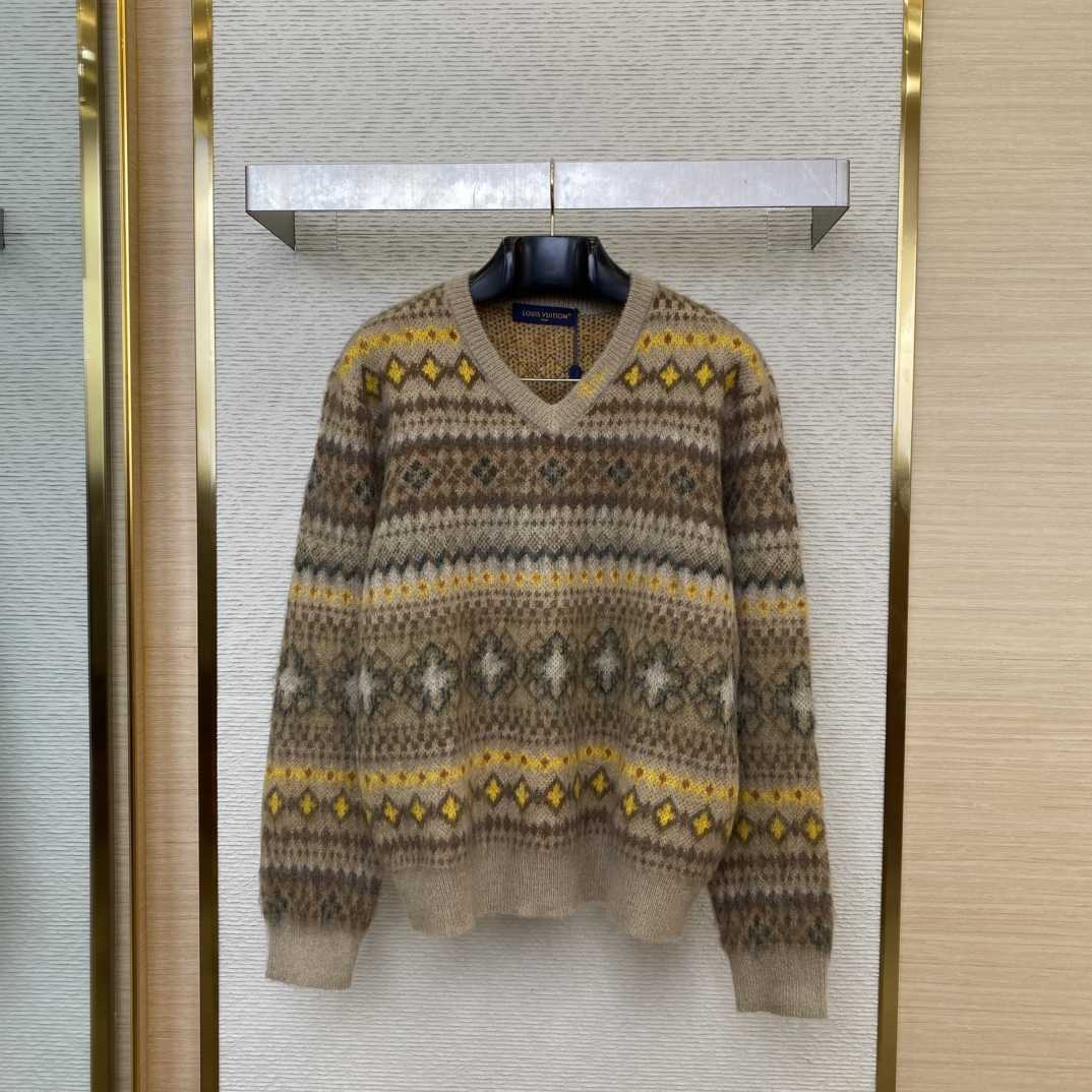 Louis Vuitton Mohair Blend Fair Isle Pullover - PerfectKickZ