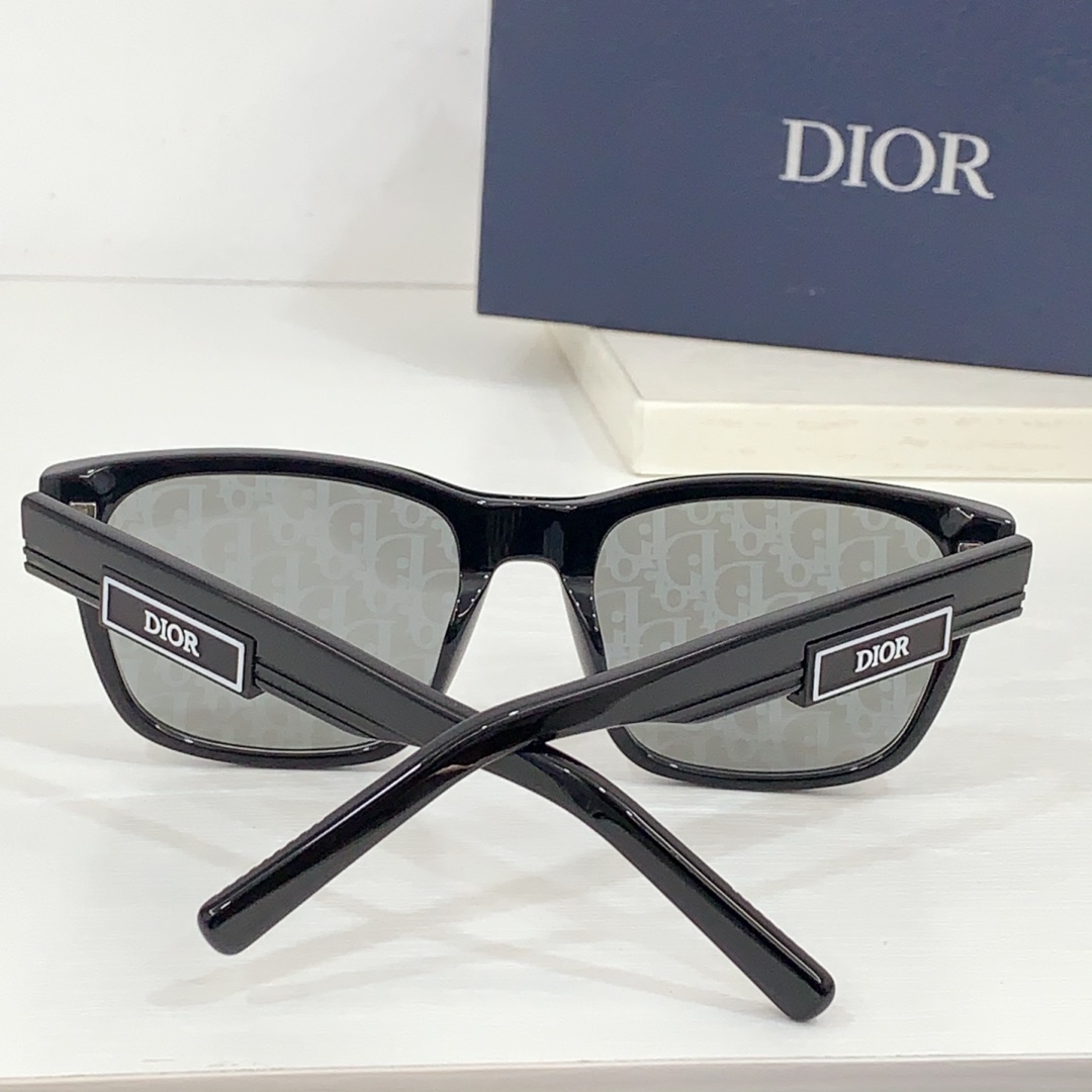 Dior DiorB23 S1I Black Rectangular Sunglasses  - 