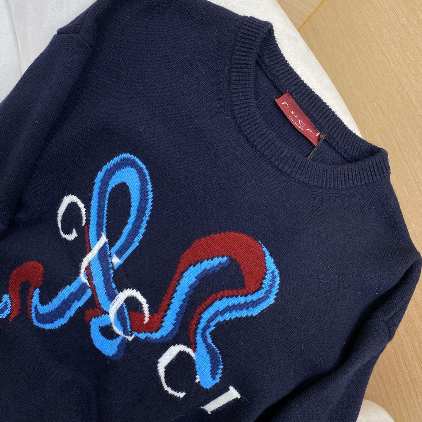 Gucci Wool Cashmere Sweater With Intarsia - PerfectKickZ