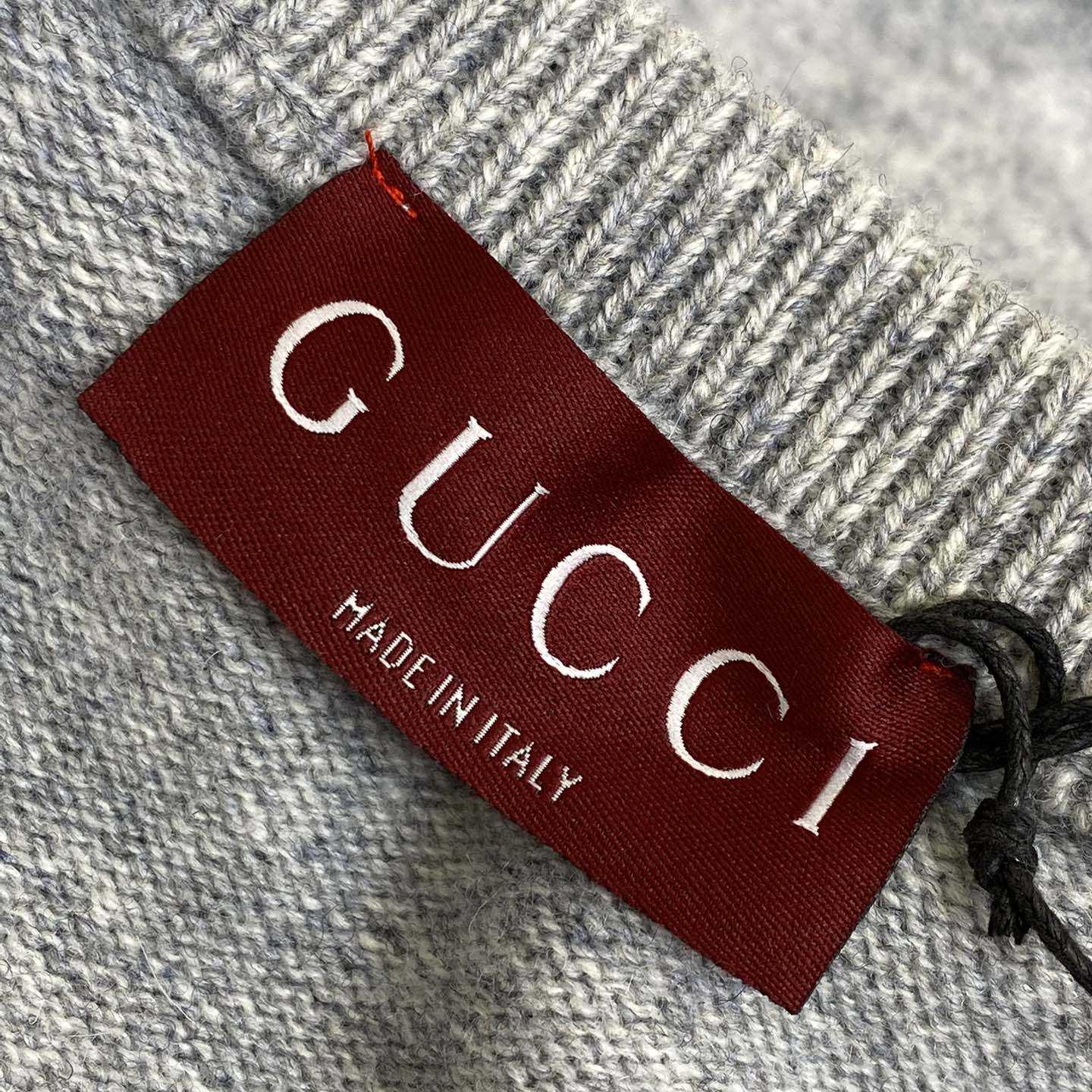 Gucci Wool Cashmere Sweater With Intarsia - PerfectKickZ