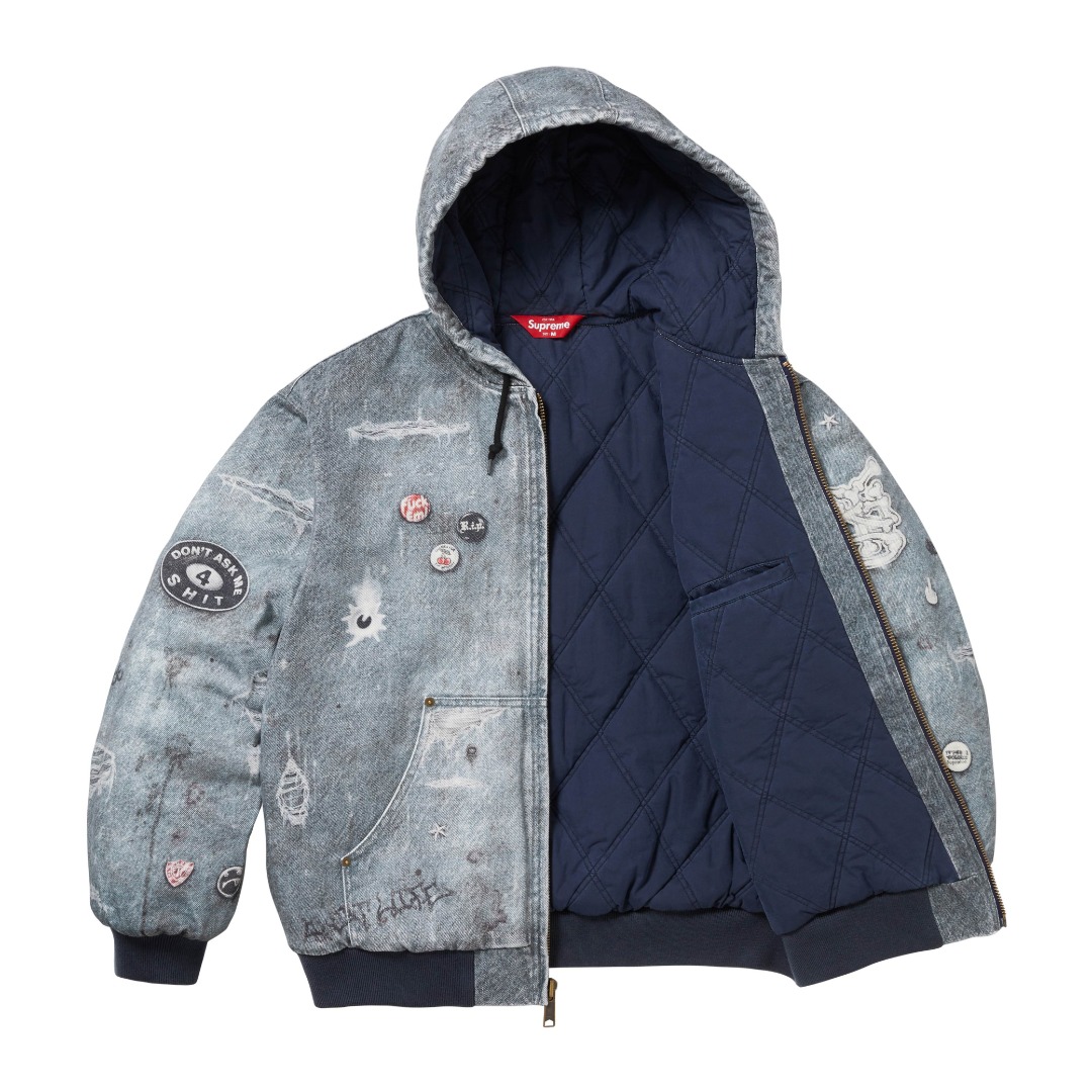 Supreme HJR Trompe L'oeil Hooded Work Jacket - PerfectKickZ