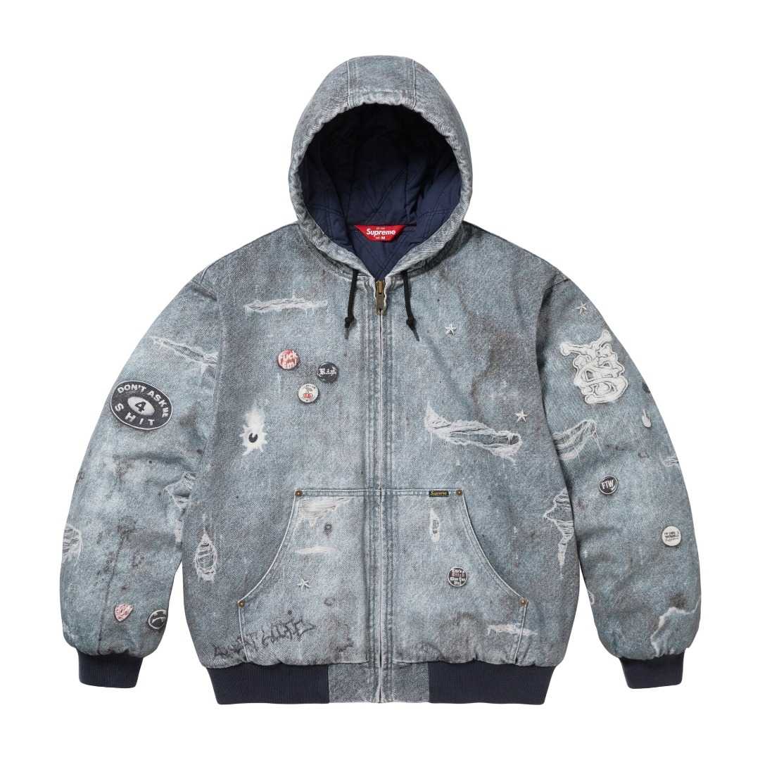 Supreme HJR Trompe L'oeil Hooded Work Jacket - PerfectKickZ